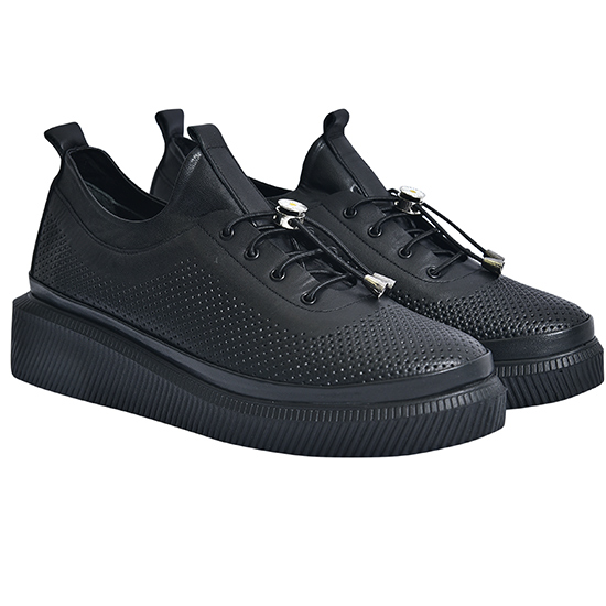 Italijanske ženske kožne cipele Lab Milano I8011231.un (crna)