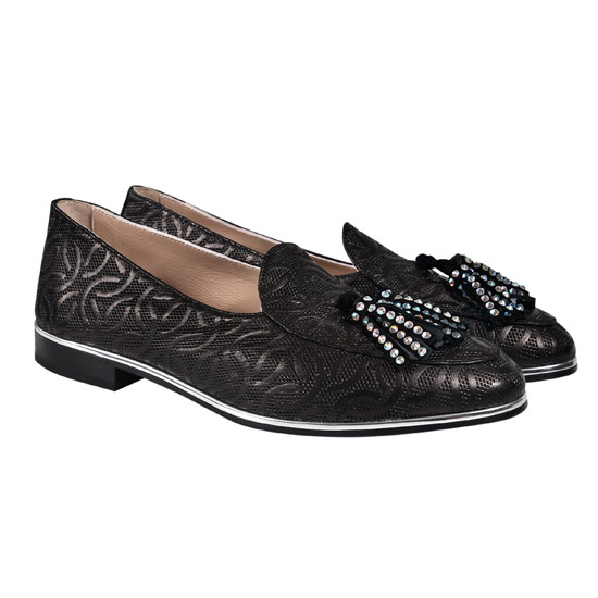 Italijanske ženske kožne cipele Ilasio Renzoni 9811231.un (crne)